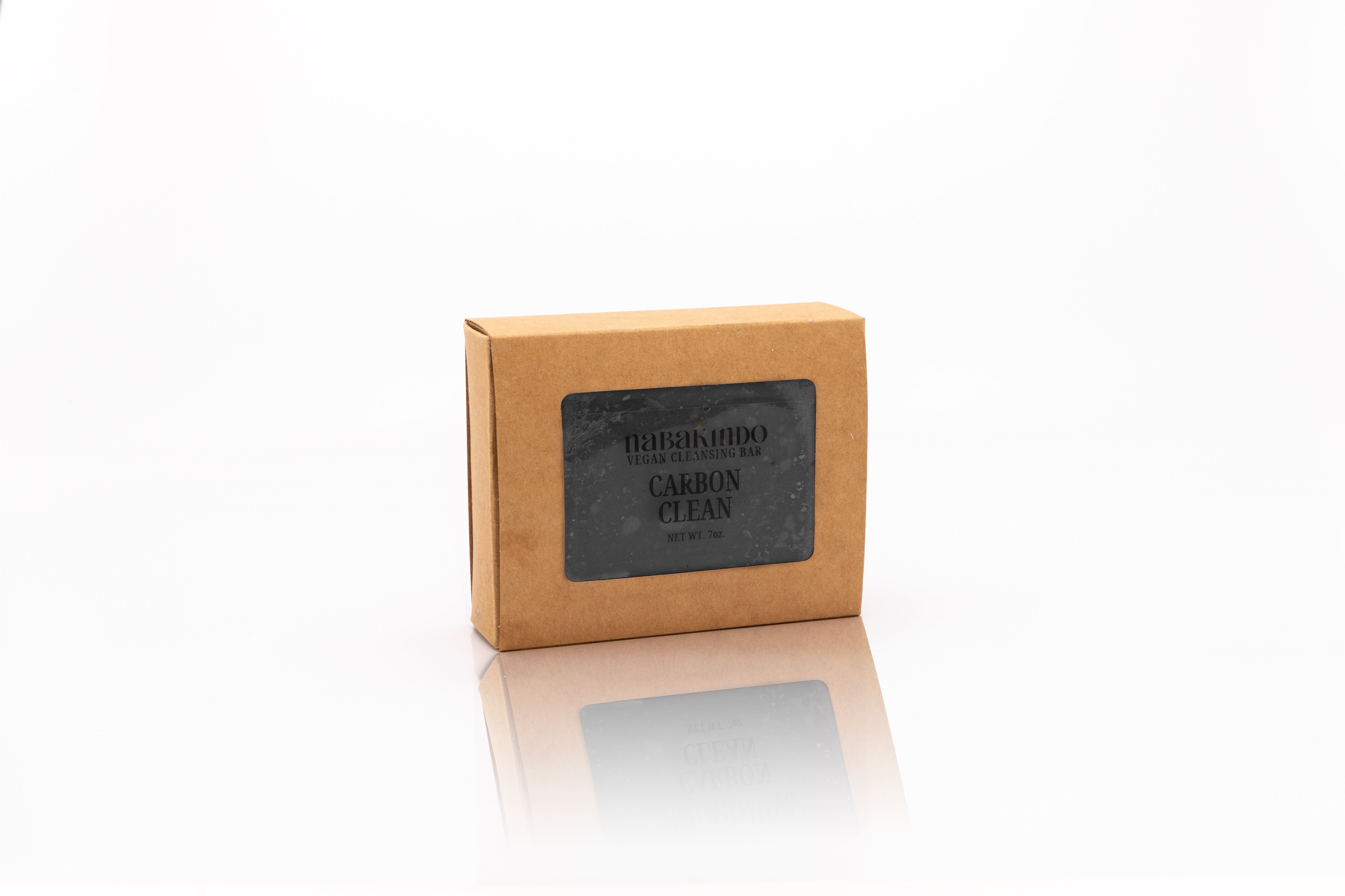 Photo of the carbon clean vegan cleansing bar in sustainable packaging.