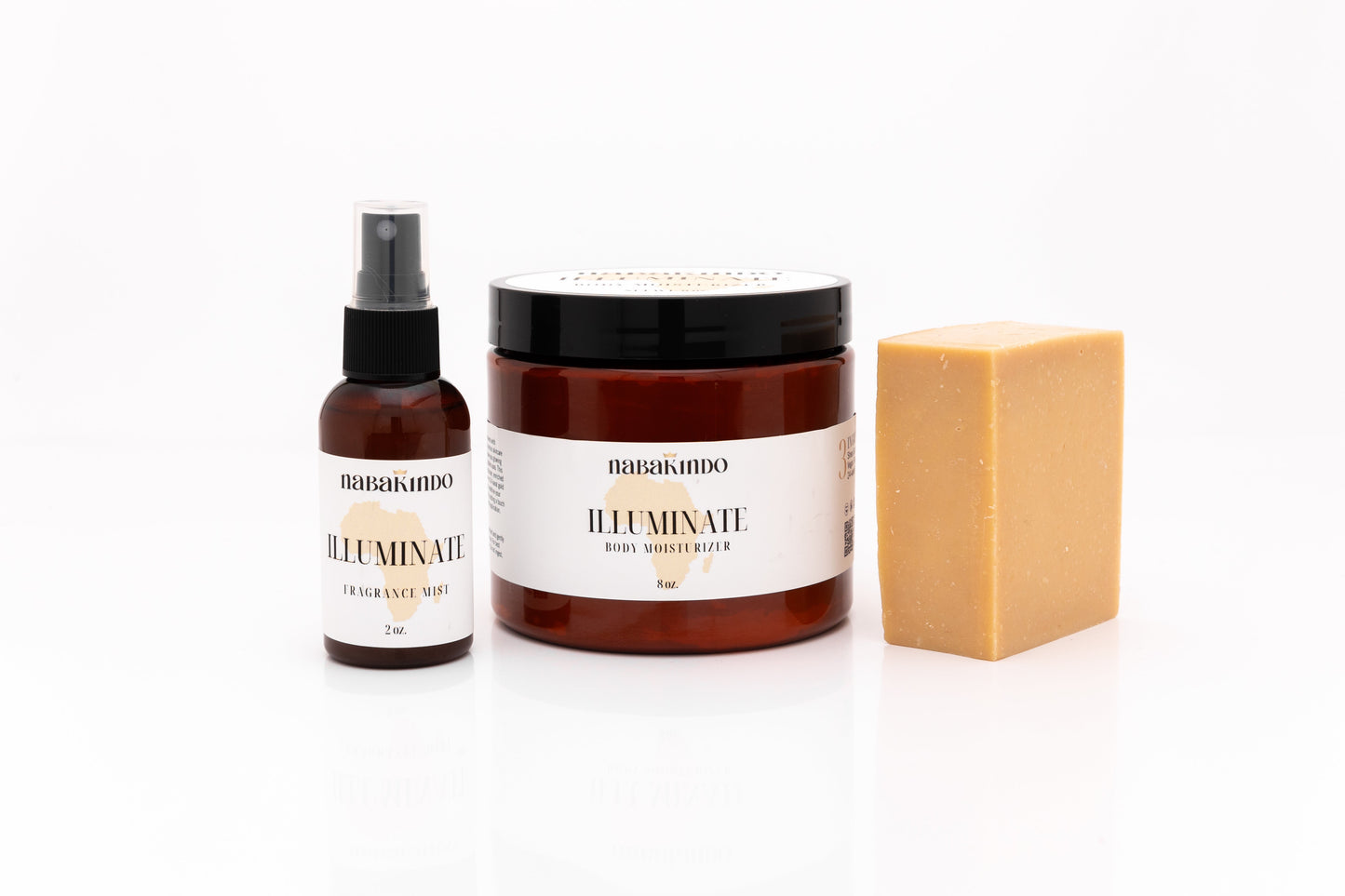 ILLUMINATE BUNDLE (8oz Illuminate Body Moisturizer, Illuminate Fragrance Mist, and an Illuminate Vegan Bar)