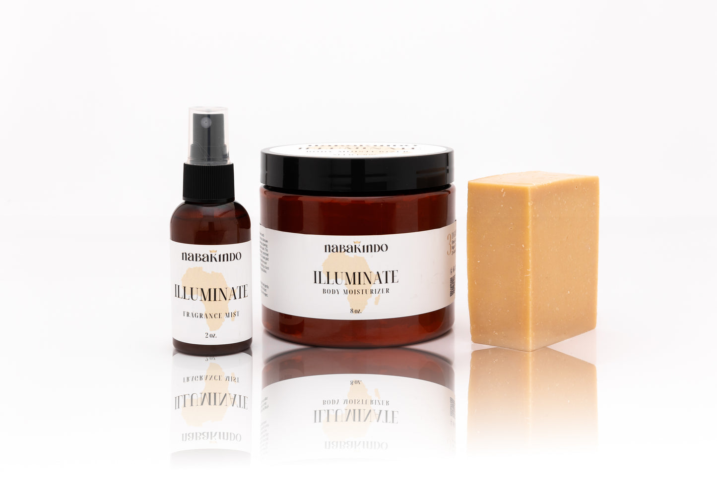 ILLUMINATE BUNDLE (8oz Illuminate Body Moisturizer, Illuminate Fragrance Mist, and an Illuminate Vegan Bar)